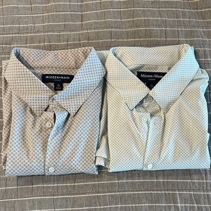 (2) Mizzen+Main Leeward Button Down Shirts - XL Trim
